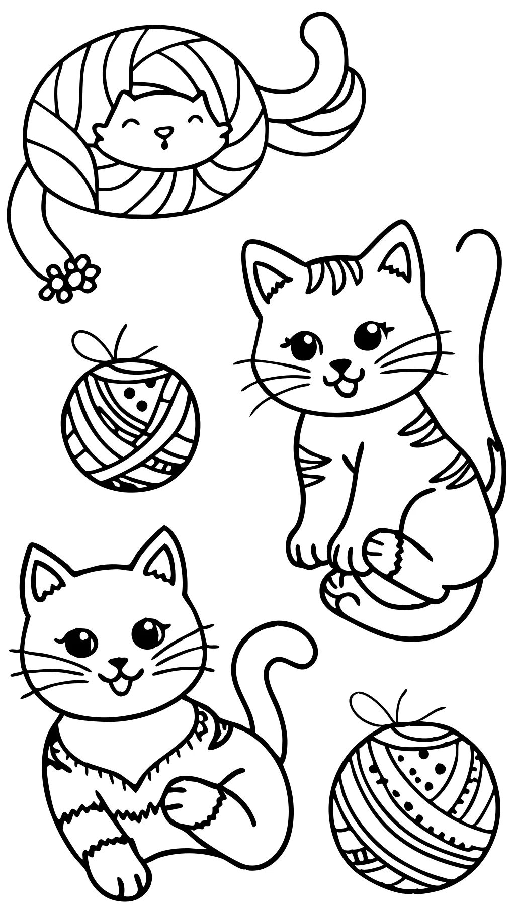 coloring pages cats and kittens